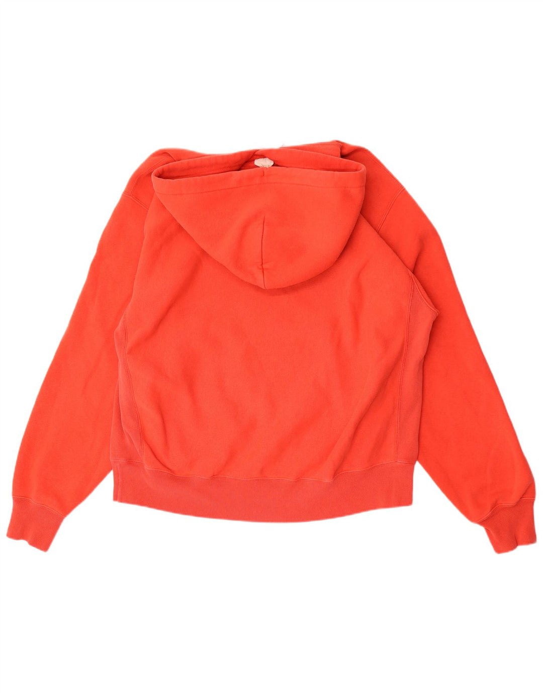 Champion Mens Hoodie Jumper Large Orange Cotton