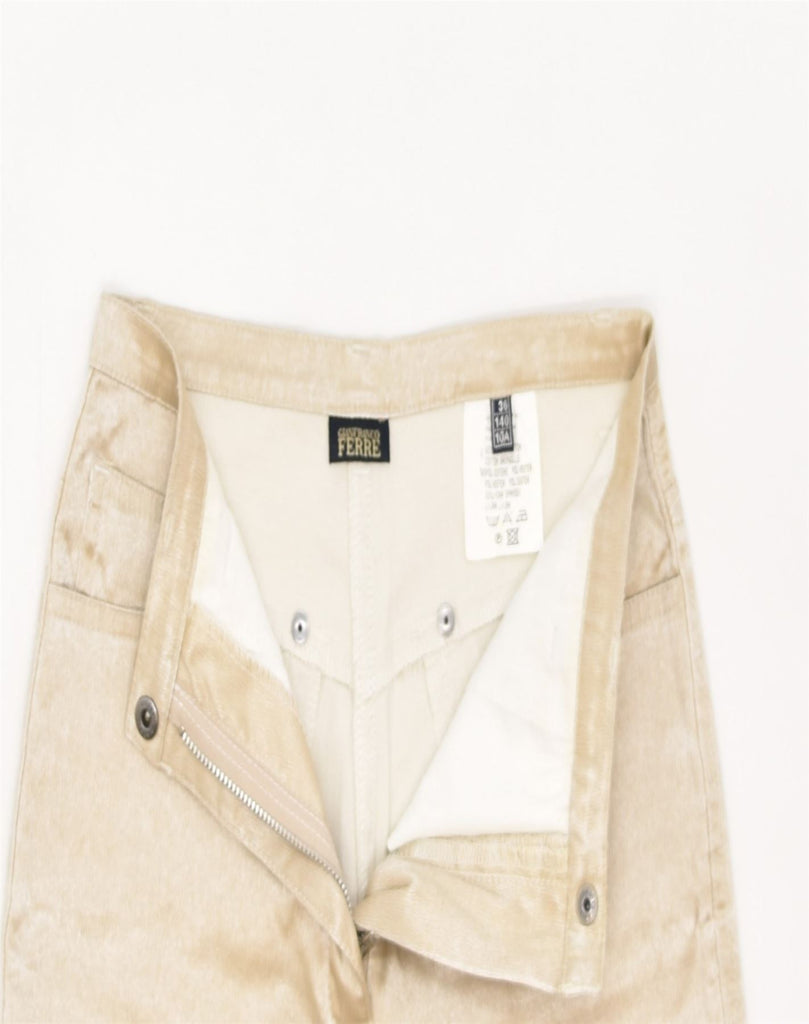 GIANFRANCO FERRE Girls Straight Casual Trousers 14-15 Years W24 L25 Beige | Vintage | Thrift | Second-Hand | Used Clothing | Messina Hembry 