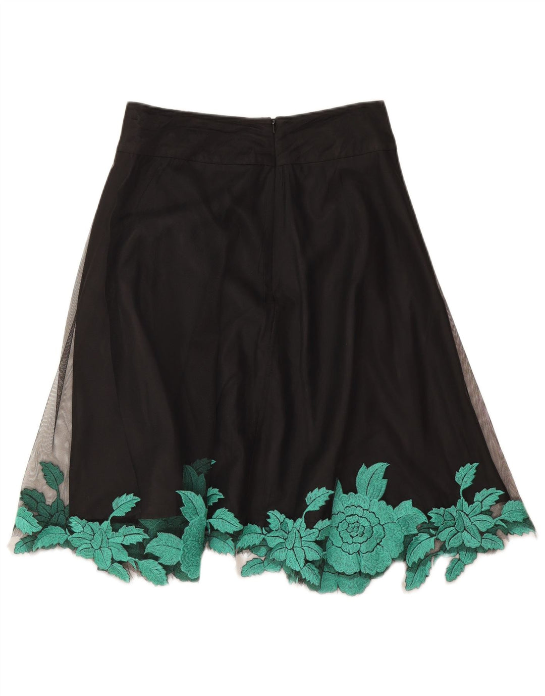Coast Womens A-Line Skirt W26 Smalll Black Floral Polyester
