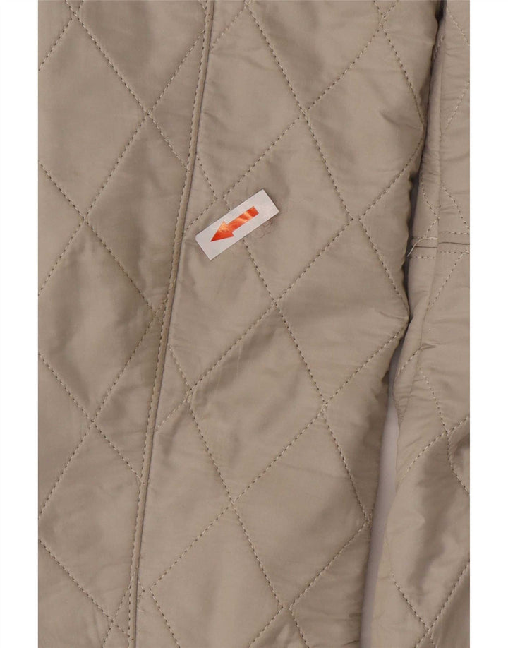 Barbour Womens Quilted Jacket UK 8 Small Off White Polyamide