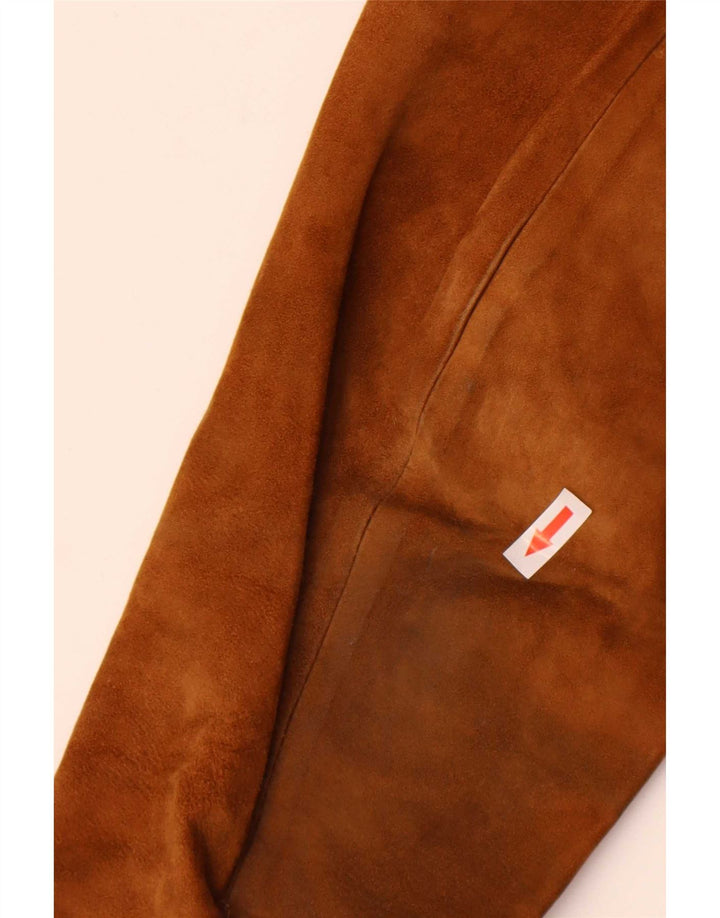 Vintage Mens Suede Jacket IT 50 Large Brown