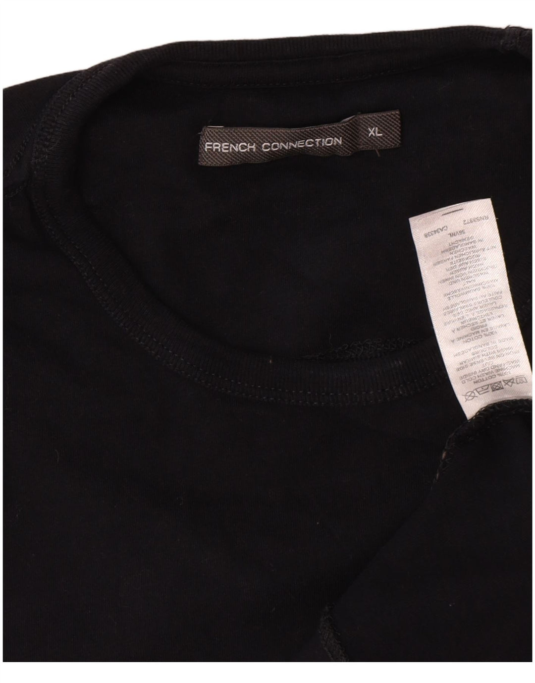 French Connection Mens T-Shirt Top XL Navy Blue Cotton