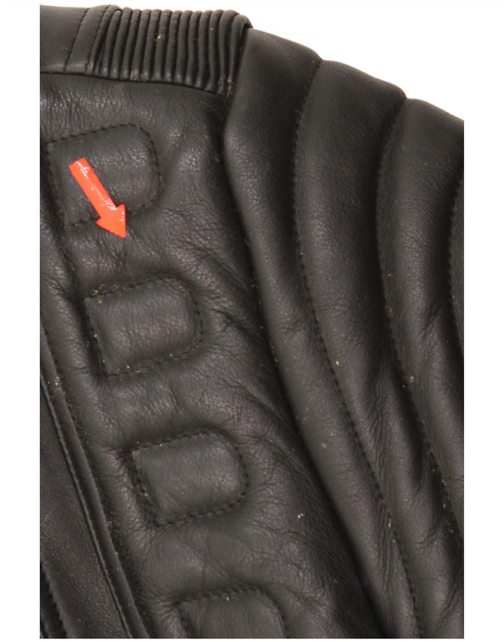 Vintage Mens Motorcycle Leather Biker Jacket UK 36 Small Black Leather