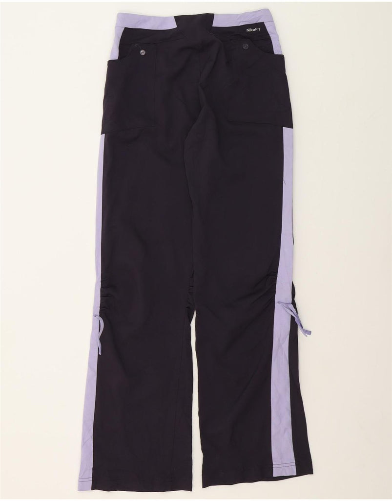 NIKE Womens Bootcut Trousers XS W28 L32 Purple Colourblock Polyester Vintage Nike and Second-Hand Nike from Messina Hembry 