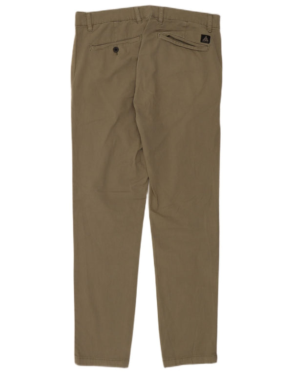 Zara Mens Slim Chino Trousers EU 42 Large W32 L30 Khaki Cotton