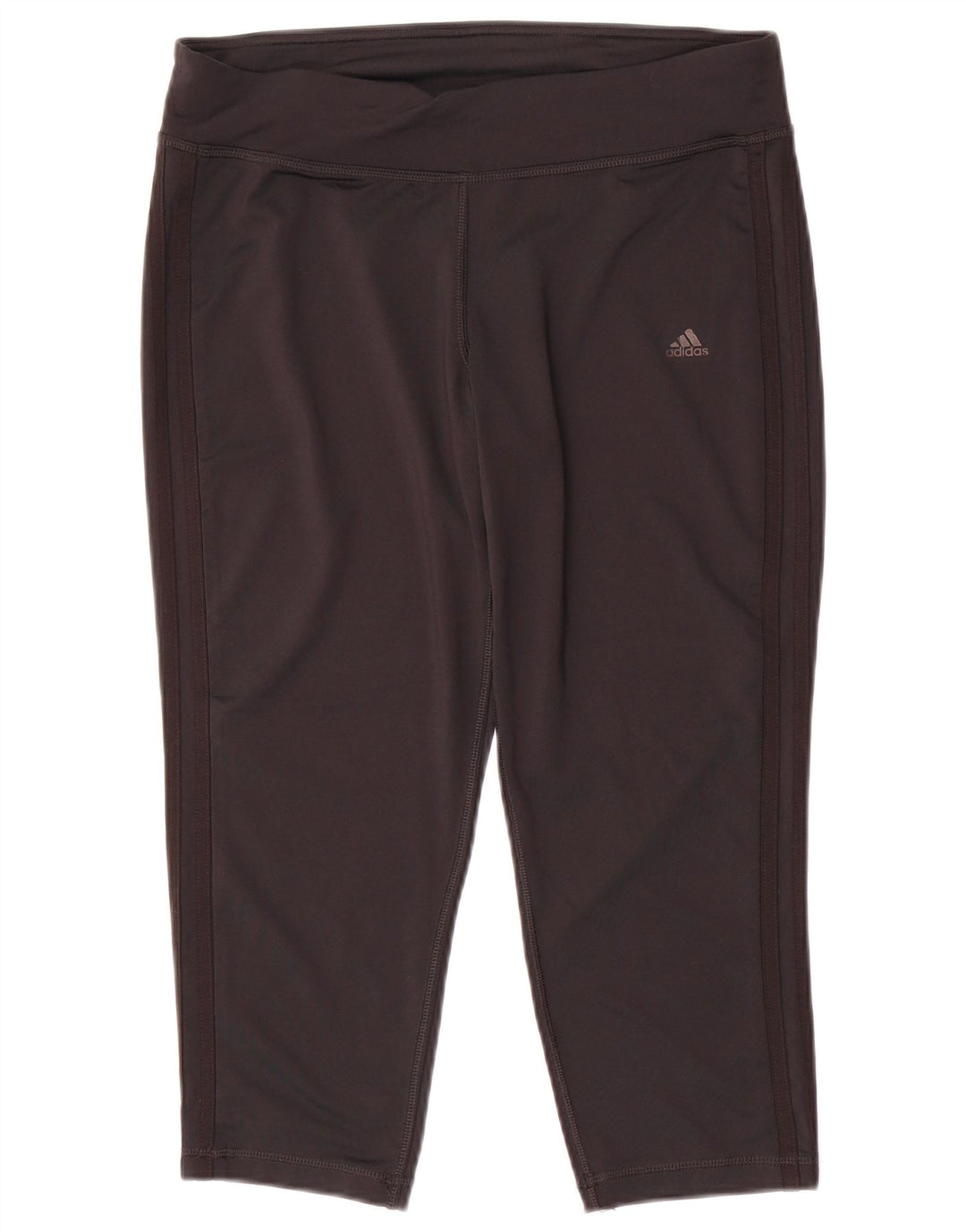 Adidas Womens Capri Leggings UK 16 Large Black Polyester