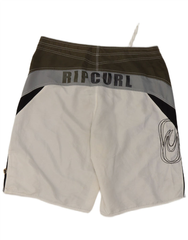 Rip Curl Mens Swimming Shorts XL  Khaki Colourblock Polyester