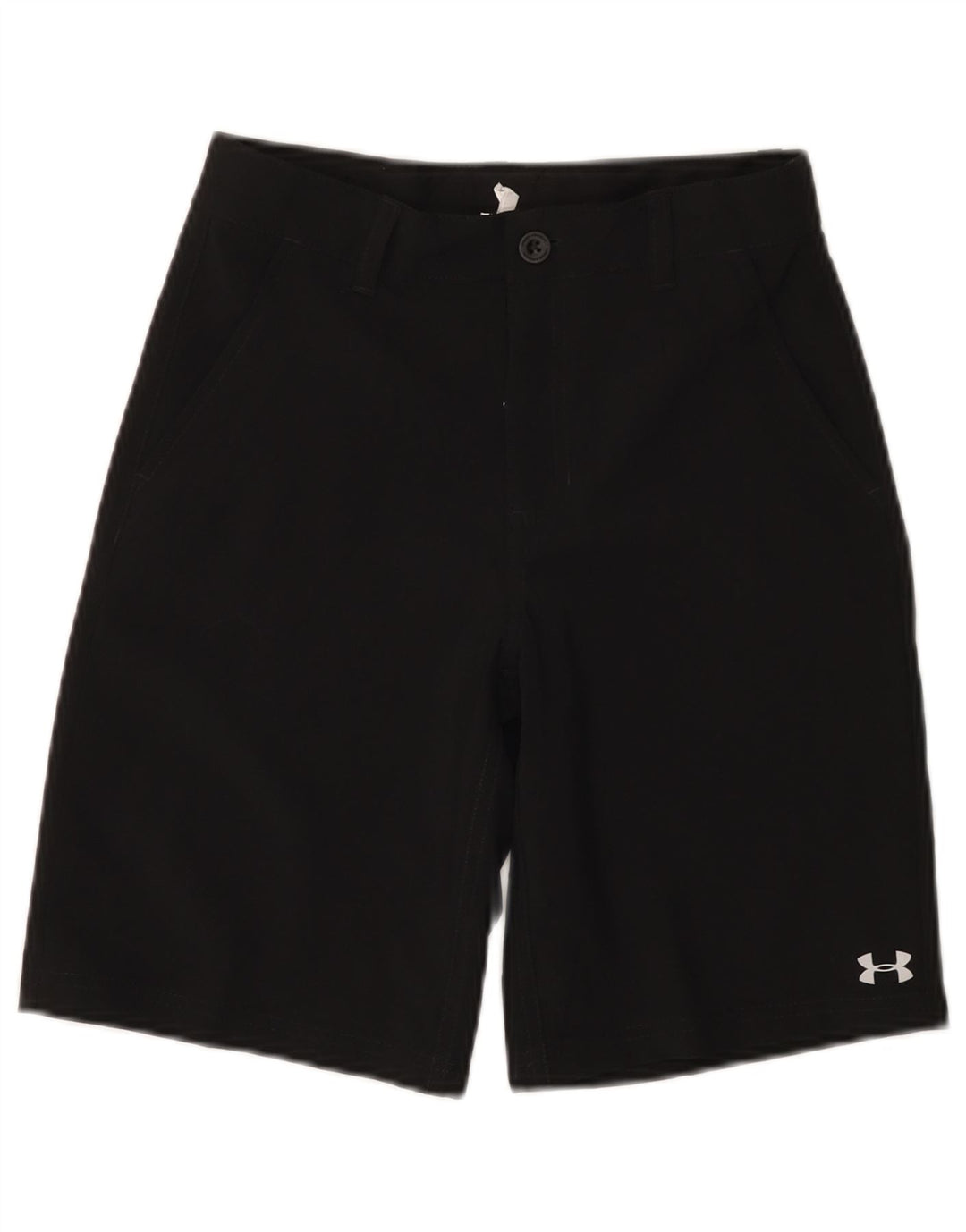 Under Armour Girls Chino Shorts 11-12 Years W26 Black Polyester