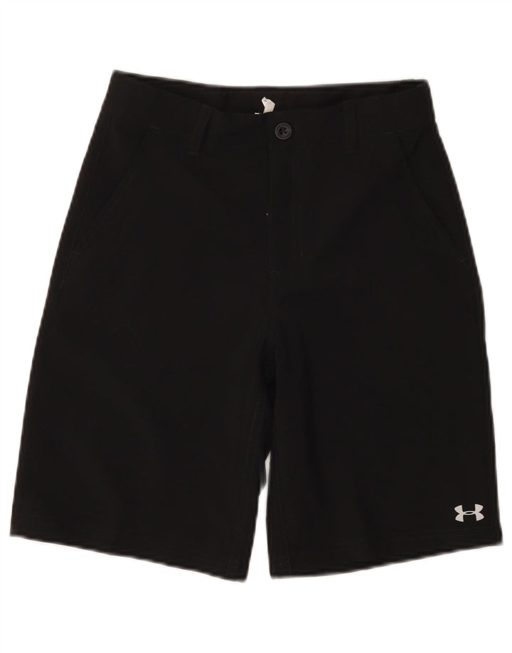Under Armour Girls Chino Shorts 11-12 Years W26 Black Polyester