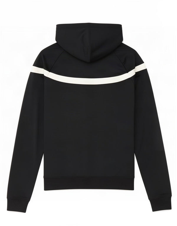 Nike Womens Graphic Zip Hoodie Sweater UK 10 Small Black Colourblock
