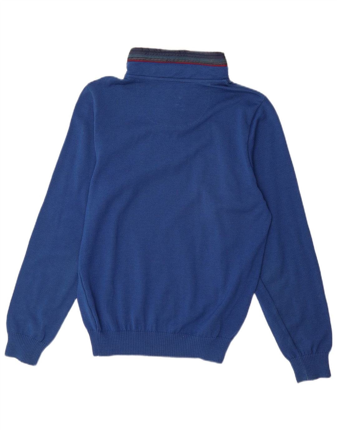 PAUL & SHARK Mens Yachting Zip Neck Jumper Sweater Medium Blue Virgin Wool