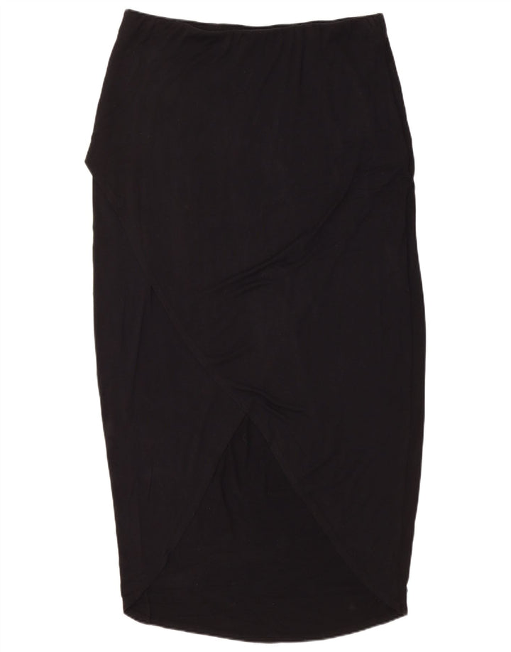 Mossimo Womens High Waist Midi Skirt Large W34  Black Rayon