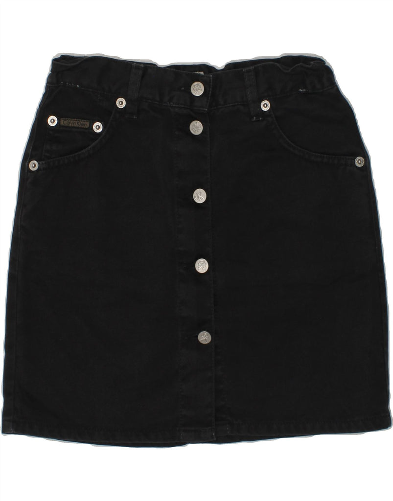 CALVIN KLEIN Girls Denim Skirt 9-10 Years W22 Black Cotton | Vintage Calvin Klein | Thrift | Second-Hand Calvin Klein | Used Clothing | Messina Hembry 