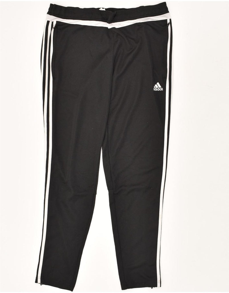 ADIDAS Womens Climacool Tracksuit Trousers UK 16/18 Large Black Polyester | Vintage Adidas | Thrift | Second-Hand Adidas | Used Clothing | Messina Hembry 