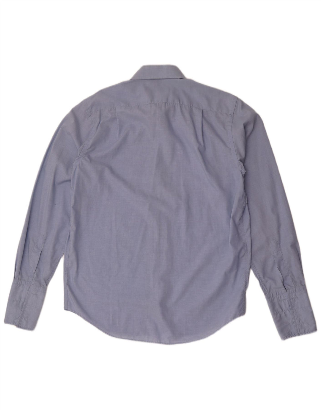 YVES SAINT LAURENT Mens Formal Shirt Large Blue Gingham Cotton