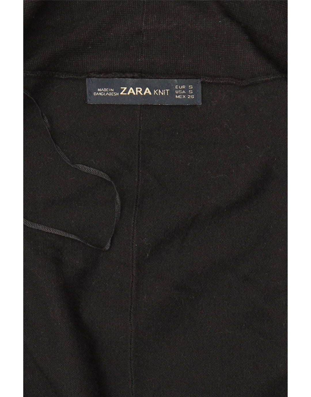 Zara Womens Open Cardigan Sweater UK 10 Small Black