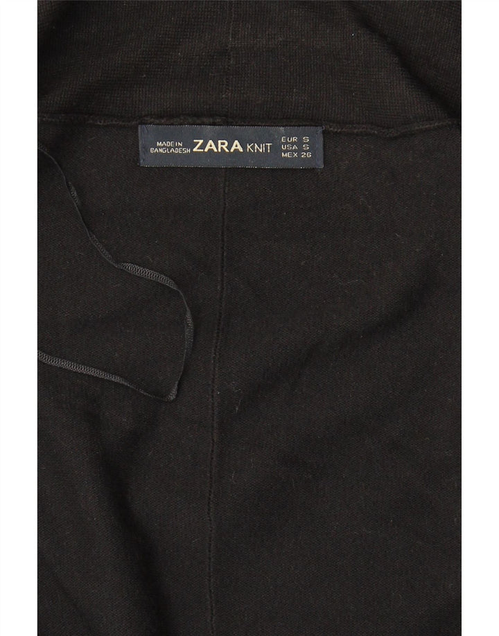 Zara Womens Open Cardigan Sweater UK 10 Small Black
