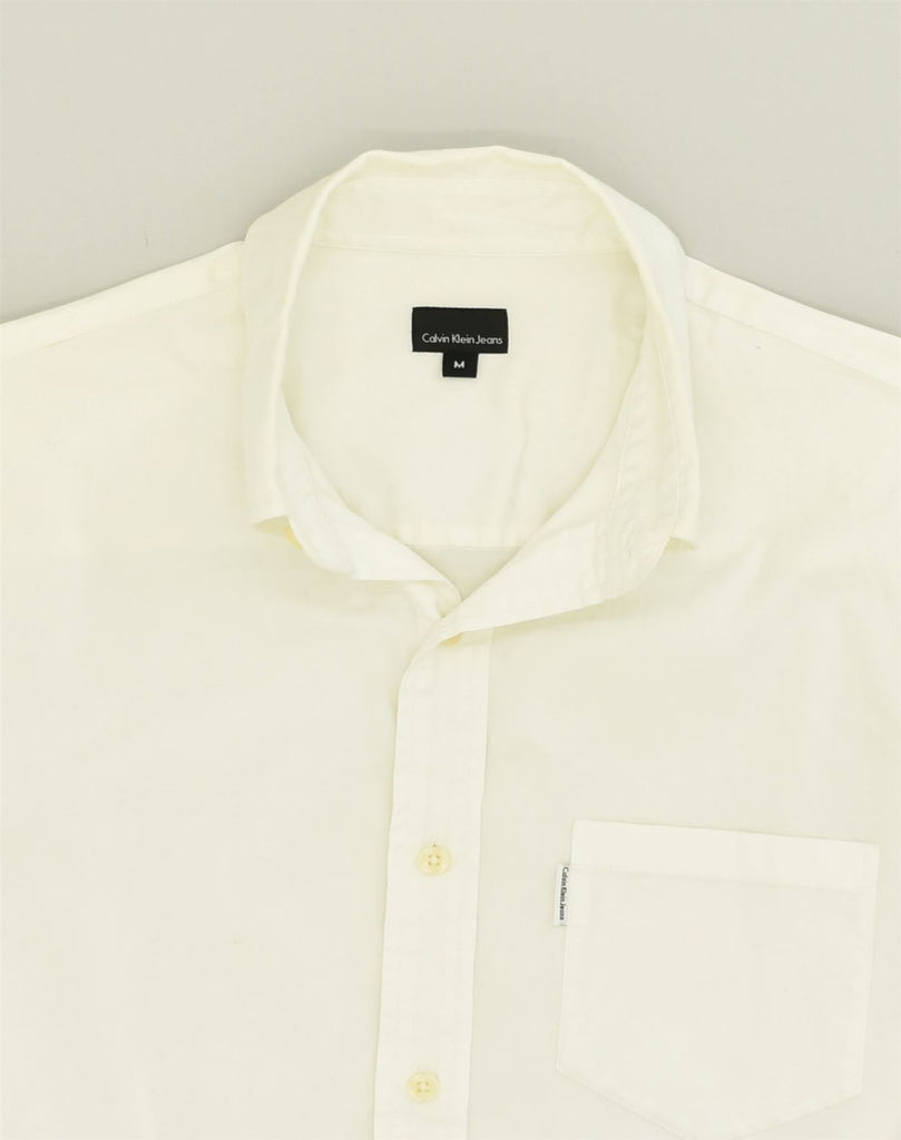 CALVIN KLEIN Mens Shirt Medium White Cotton | Vintage Calvin Klein | Thrift | Second-Hand Calvin Klein | Used Clothing | Messina Hembry 