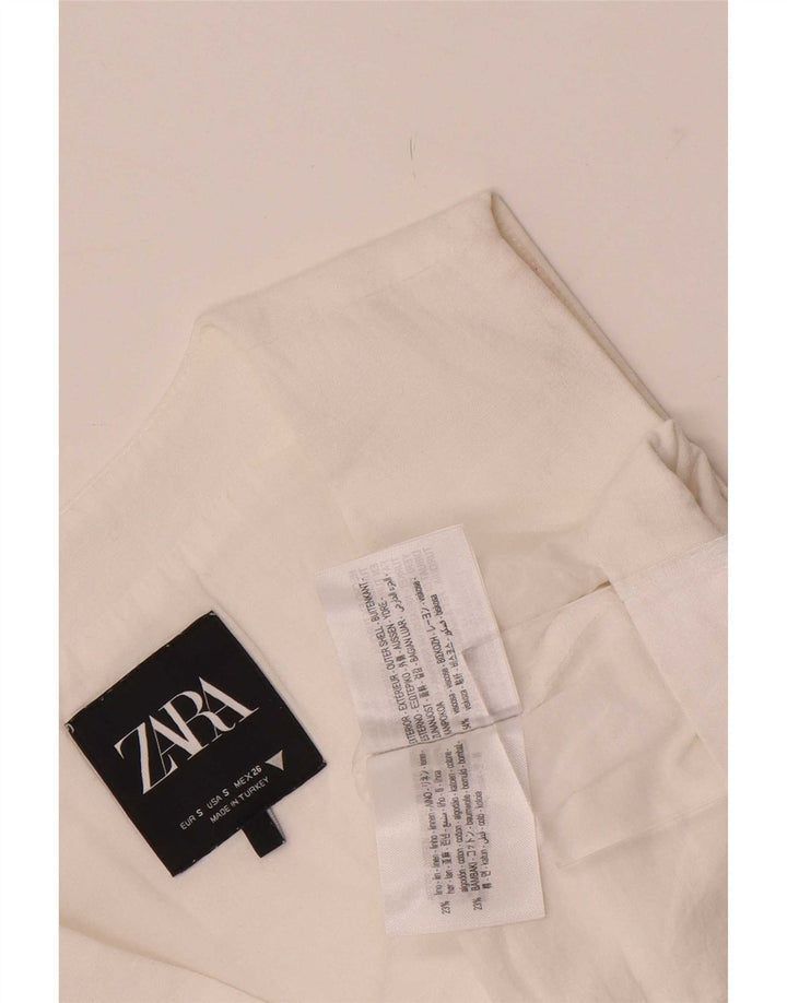 Zara Womens Waistcoat UK 10 Small White Viscose
