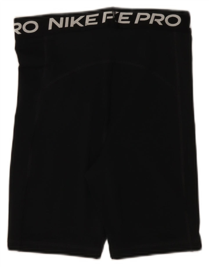 Nike Womens Dri Fit Graphic Sport Shorts UK 10 Small  Black Polyester