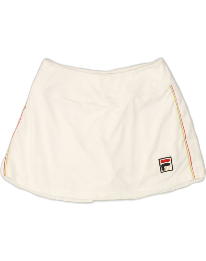 FILA Womens Skort UK 8 Small White | Vintage Fila | Thrift | Second-Hand Fila | Used Clothing | Messina Hembry 