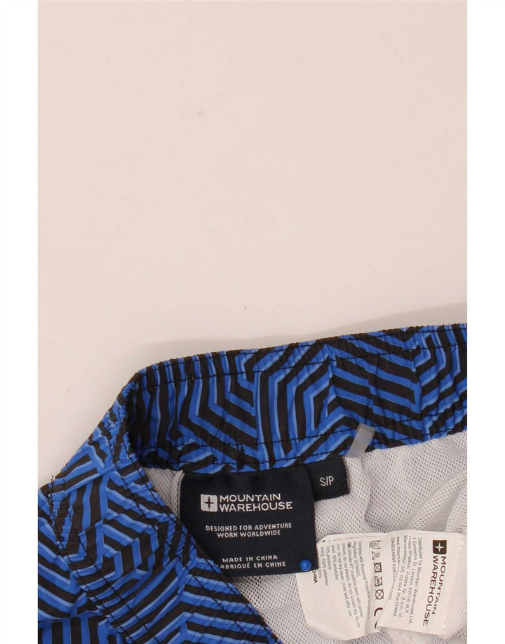 Mountain Warehouse Mens Swimming Shorts Small Blue Geometric Polyester