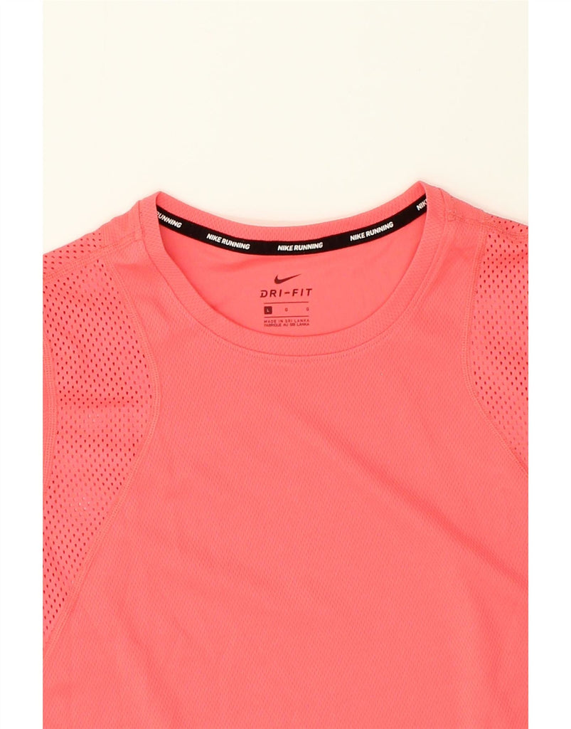 NIKE Womens Dri Fit T-Shirt Top UK 14 Large Pink | Vintage Nike | Thrift | Second-Hand Nike | Used Clothing | Messina Hembry 