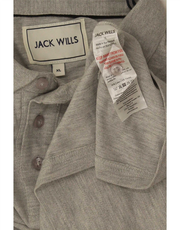 Jack Wills Mens Polo Shirt XL Grey Cotton