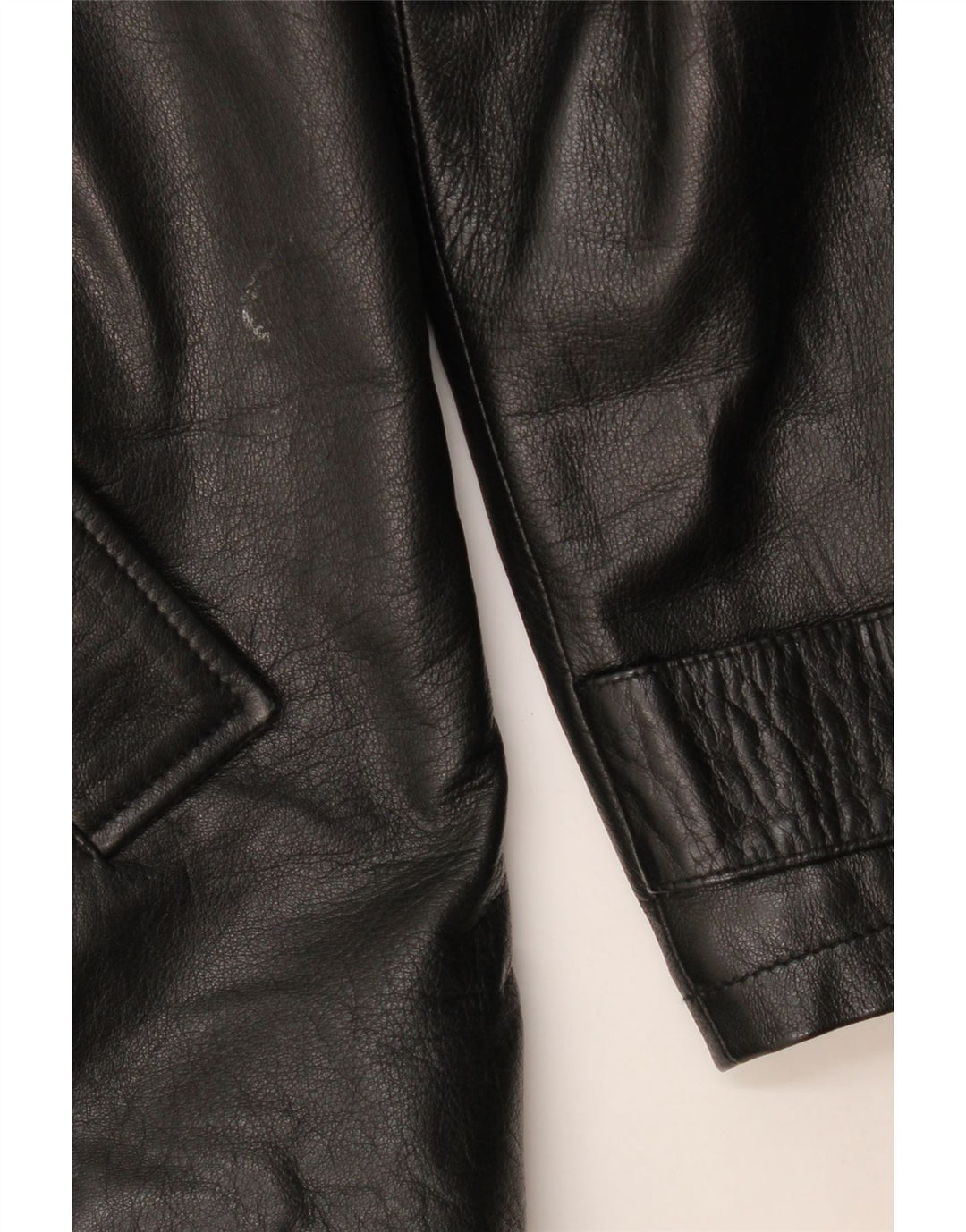 Vintage Mens Leather Jacket IT 54 2XL Black Leather