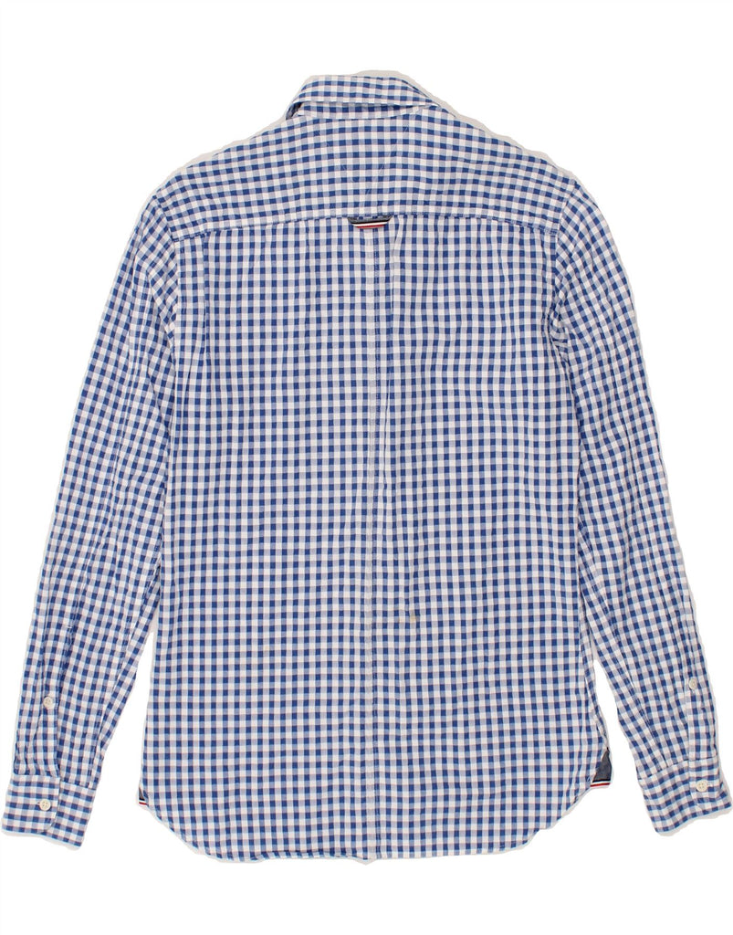 TOMMY HILFIGER Mens Slim Fit Shirt Small Blue Gingham Vintage Tommy Hilfiger and Second-Hand Tommy Hilfiger from Messina Hembry 