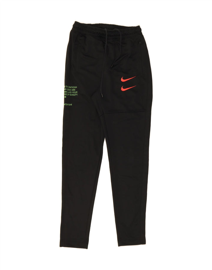 NIKE Mens Graphic Tracksuit Trousers Small  Black Polyester Vintage Nike and Second-Hand Nike from Messina Hembry 