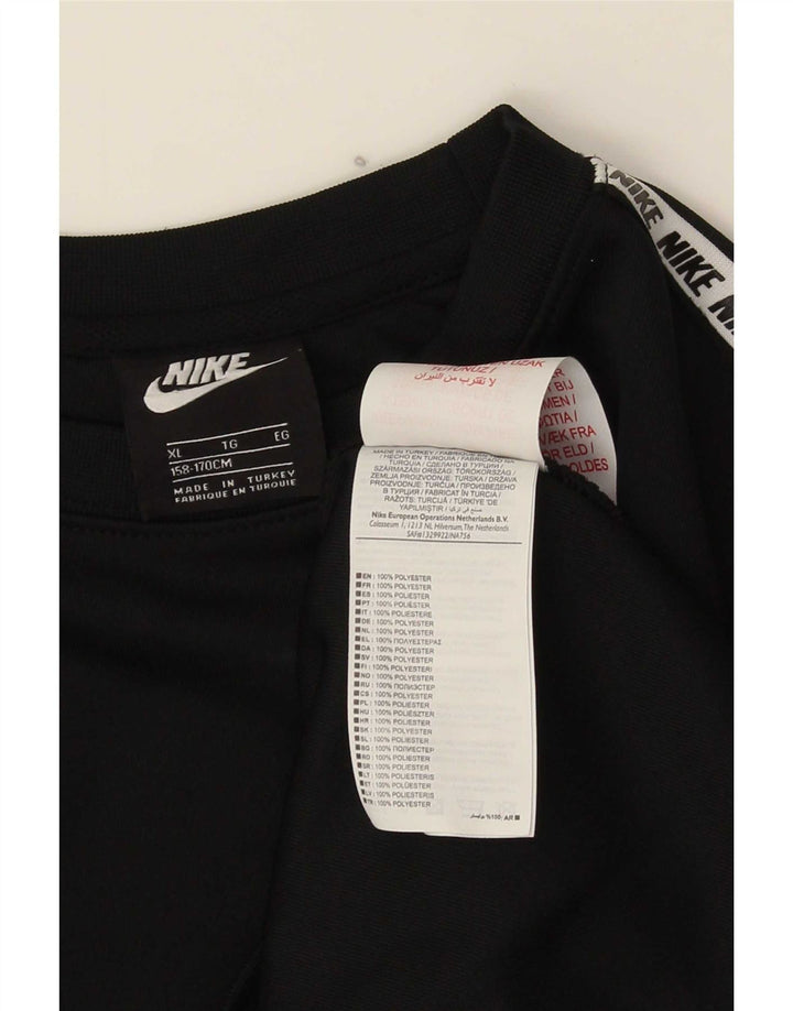 Nike Boys Graphic Sweatshirt Jumper 13-14 Years XL Black Polyester