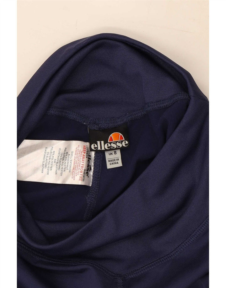 Ellesse Womens Graphic Leggings UK 8 Small Navy Blue Polyester