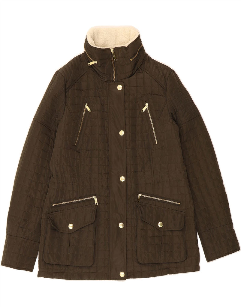 MICHAEL KORS Womens Quilted Jacket UK 14 Medium Green Polyester Vintage Michael Kors and Second-Hand Michael Kors from Messina Hembry 