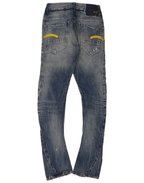 G-Star Mens Banana Slim Jeans W26 L32 Blue Spotted Cotton