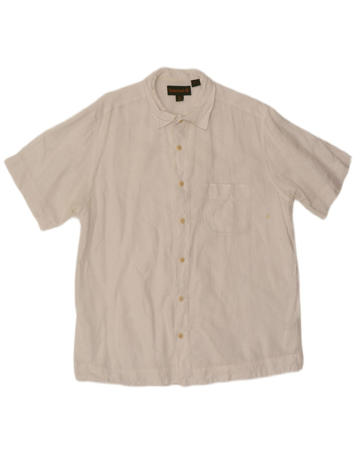 Timberland Mens Short Sleeve Shirt Medium White