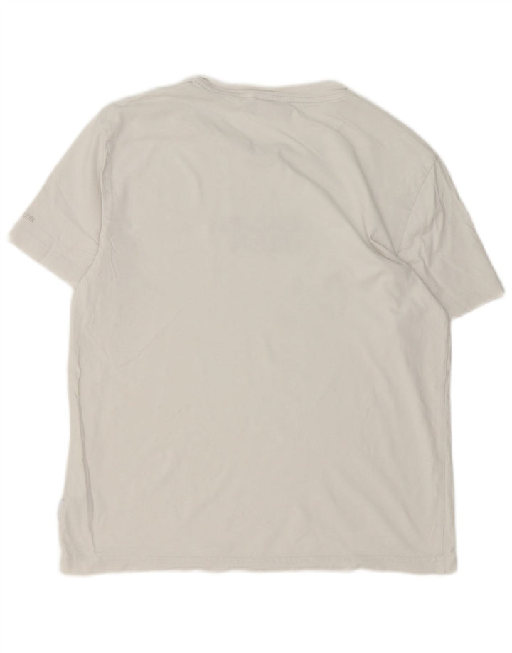 Calvin Klein Mens Graphic T-Shirt Top XL White Cotton