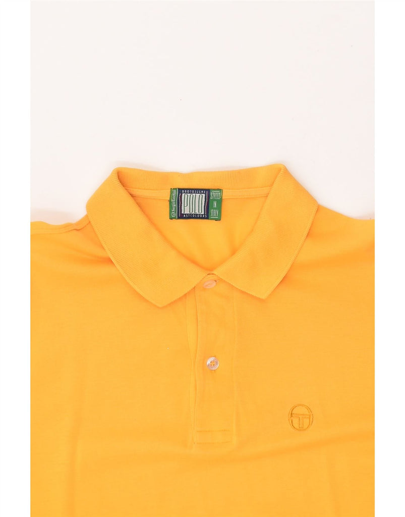 SERGIO TACCHINI Mens Polo Shirt Medium Yellow | Vintage Sergio Tacchini | Thrift | Second-Hand Sergio Tacchini | Used Clothing | Messina Hembry 