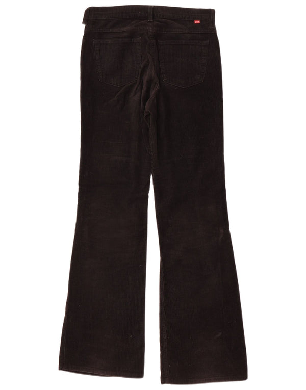 Mustang Womens Bootcut Corduroy Trousers W27 L32 Black Cotton
