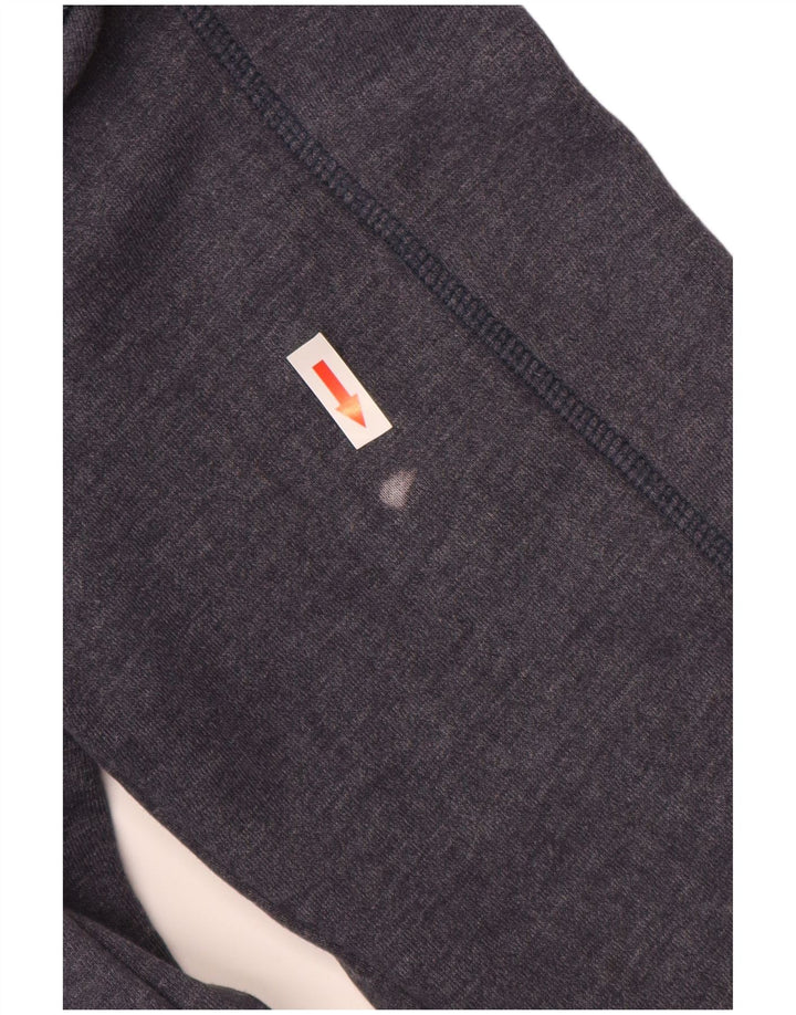 WEIRD FISH Mens Zip Neck Sweatshirt Jumper Large Navy Blue Cotton