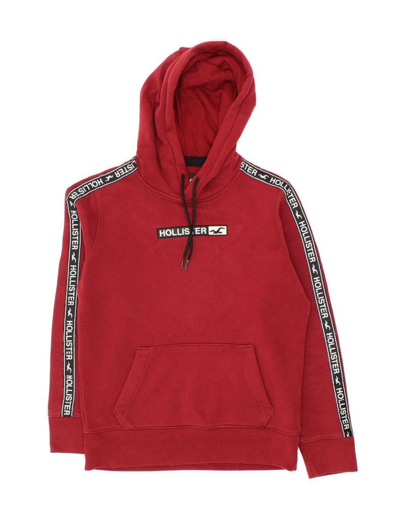 HOLLISTER Mens Graphic Hoodie Jumper XS Red Cotton Vintage Hollister and Second-Hand Hollister from Messina Hembry 