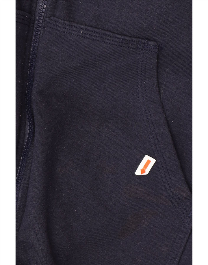CHAMPION Mens Zip Hoodie Sweater XL Navy Blue Cotton