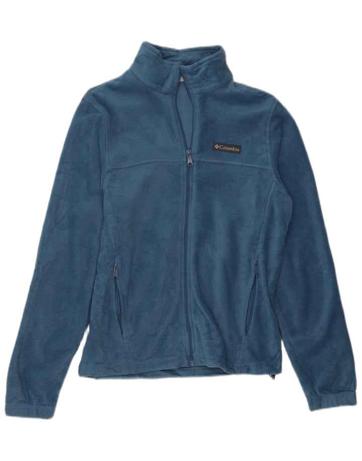 Columbia Womens Oversized Fleece Jacket UK 6 XS Blue Polyester