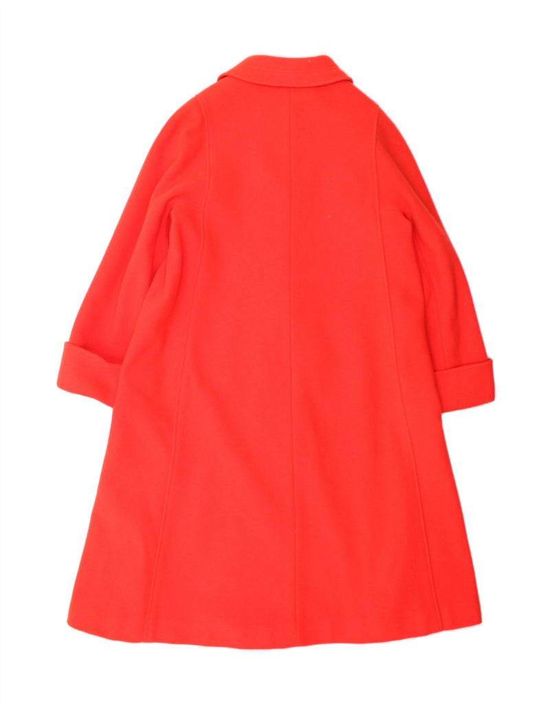 AQUASCUTUM Womens Overcoat UK 14 Medium Red Acetate Vintage Aquascutum and Second-Hand Aquascutum from Messina Hembry 