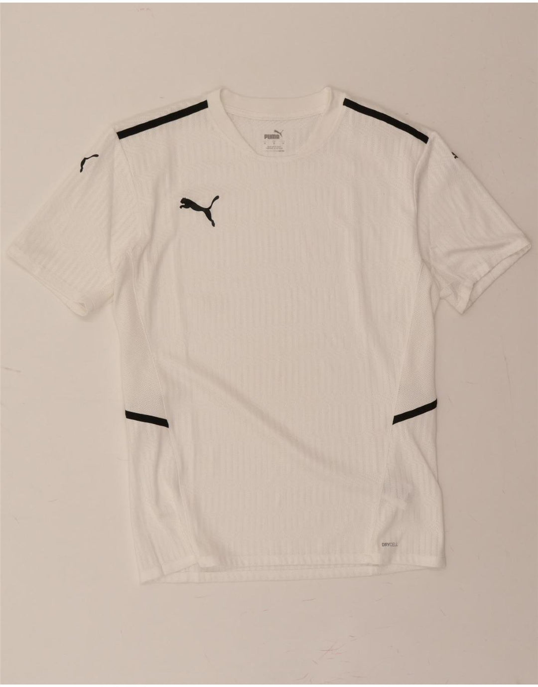 PUMA Mens T-Shirt Top Medium White Polyester Vintage Puma and Second-Hand Puma from Messina Hembry 
