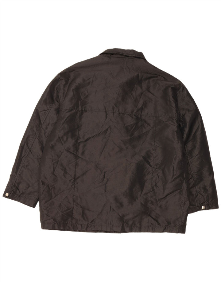 PIERO GUIDI Mens Utility Jacket UK 42 XL Black Nylon