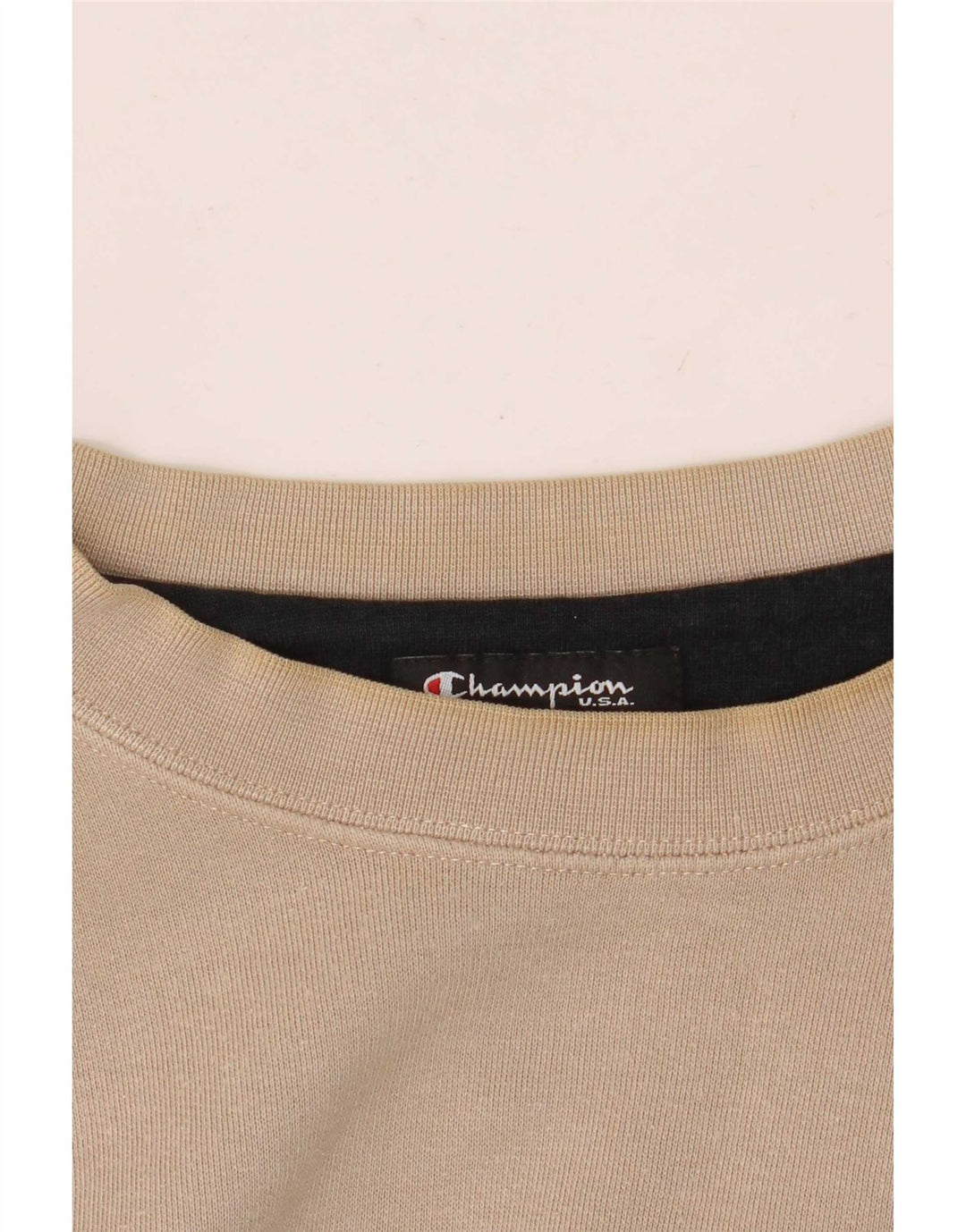 Champion Mens Graphic Sweatshirt Jumper XL Beige