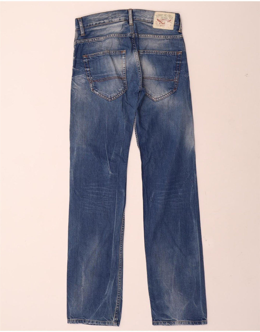 Tommy Hilfiger Mens Ryder Regular Straight Jeans W30 L34 Blue Cotton