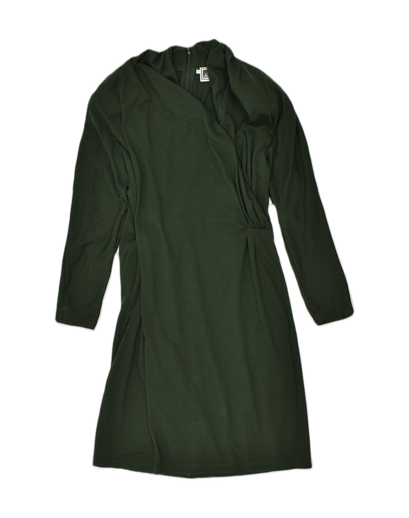 LUISA SPAGNOLI Womens Shift Dress IT 50 XL Green Wool | Vintage | Thrift | Second-Hand | Used Clothing | Messina Hembry 