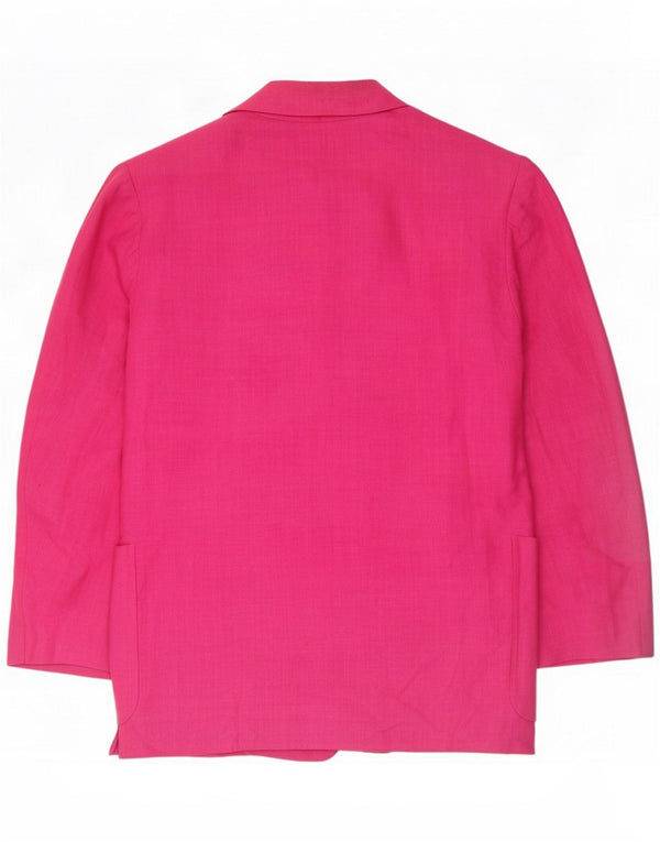 Mondrian Womens Loose Fit Double Breasted Blazer Jacket UK 12 Medium Pink